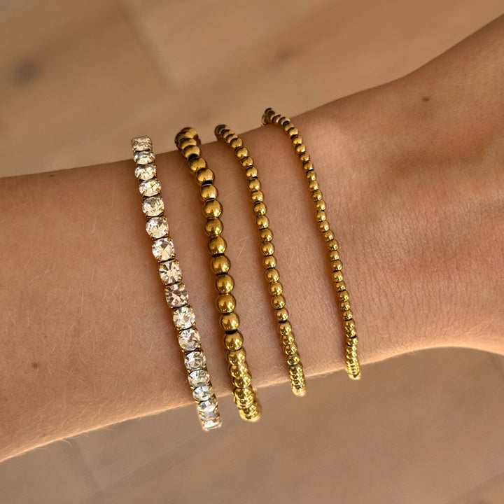 Icy Beaded Bracelet Four-Piece Set