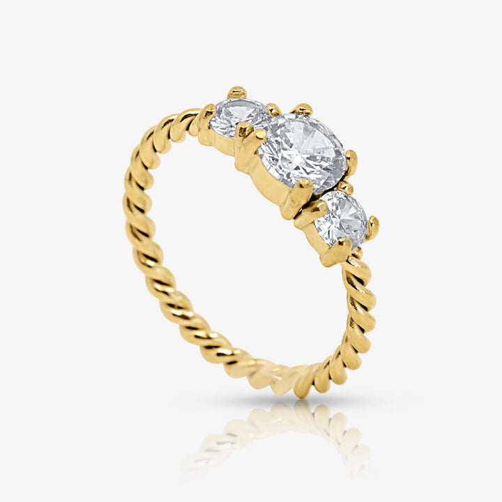 Sweet Trio Cubic Zirconia Ring