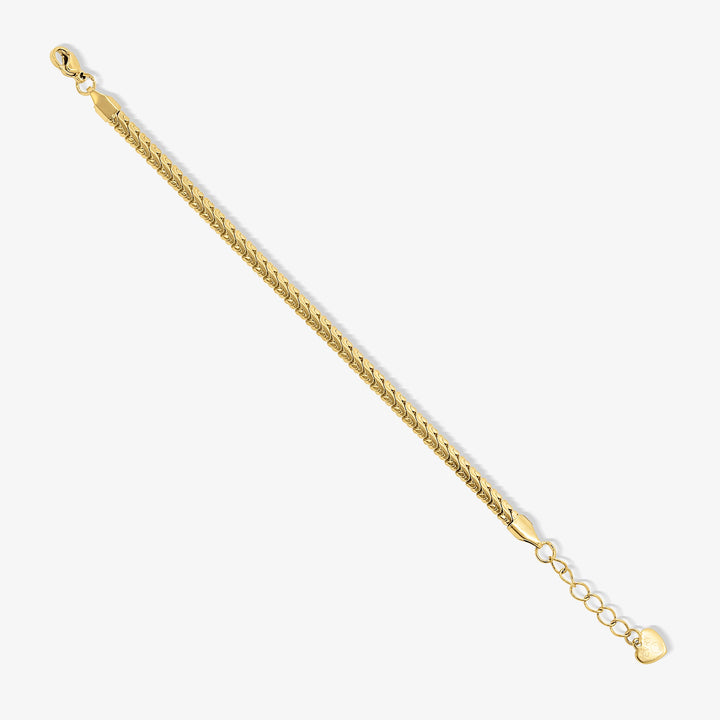 Woven Chain Bracelet in 18k Gold Plated Stainless Steel