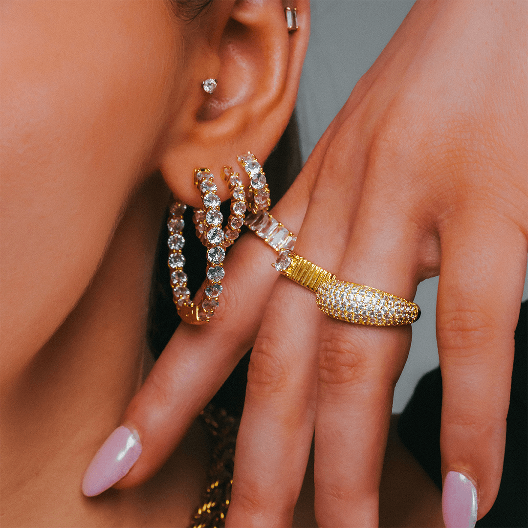 Baby Icy Hoop Earrings