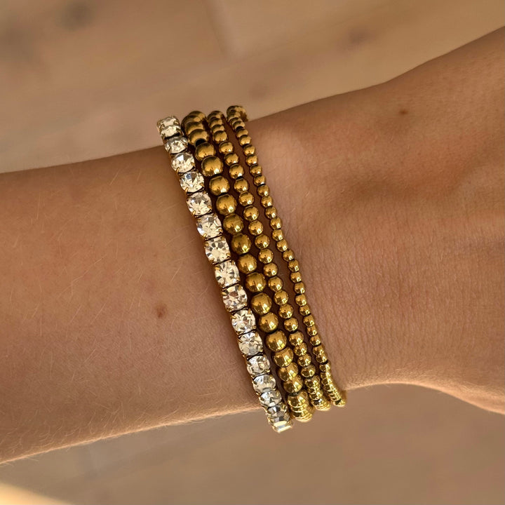 Icy Beaded Bracelet Four-Piece Set