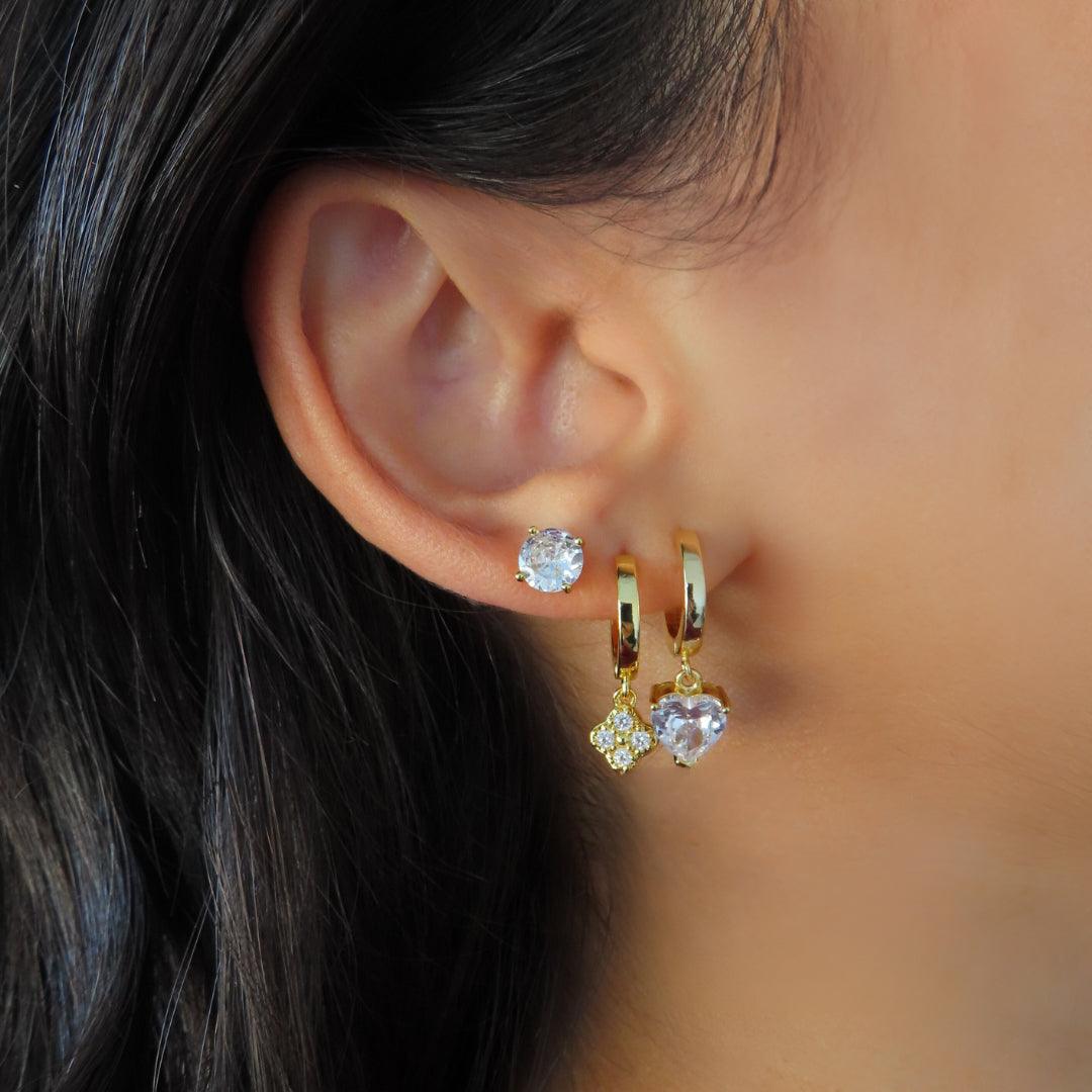 Clover Huggie Earrings