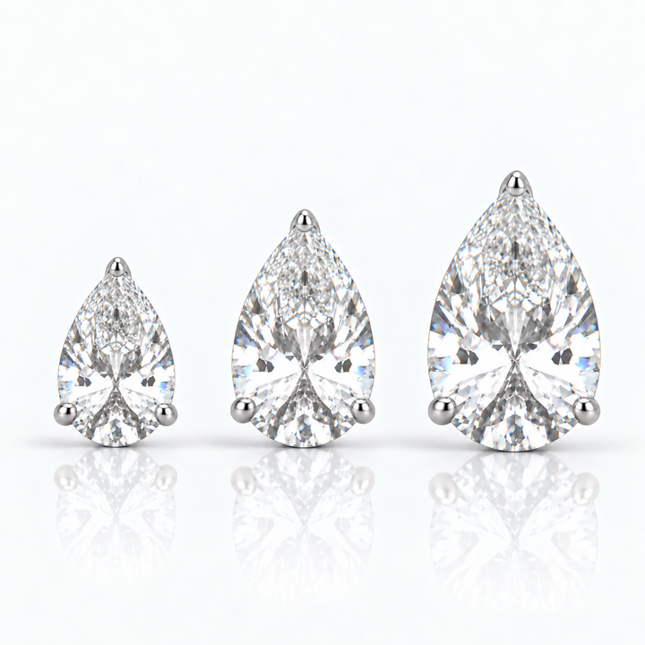 Calabasas Pear Cut Stud Earrings