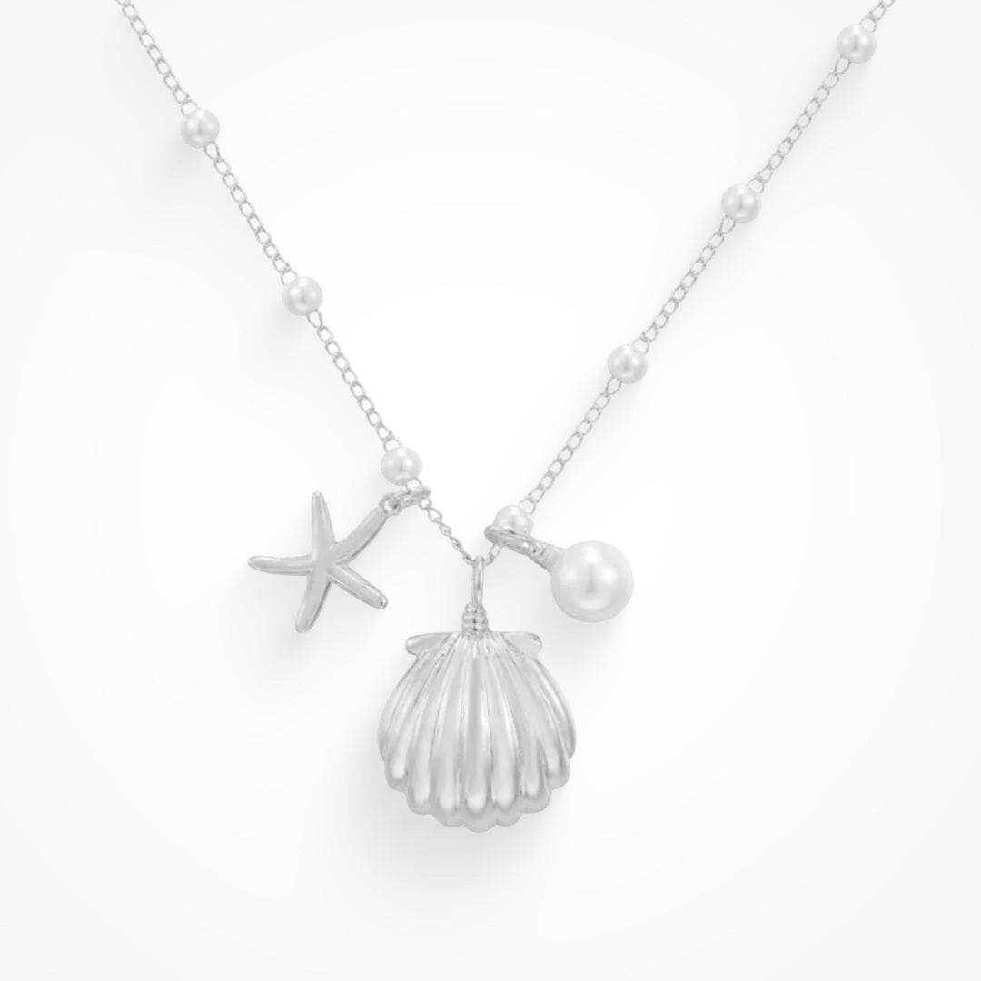 Sea Breeze Pearl and Shell Necklace