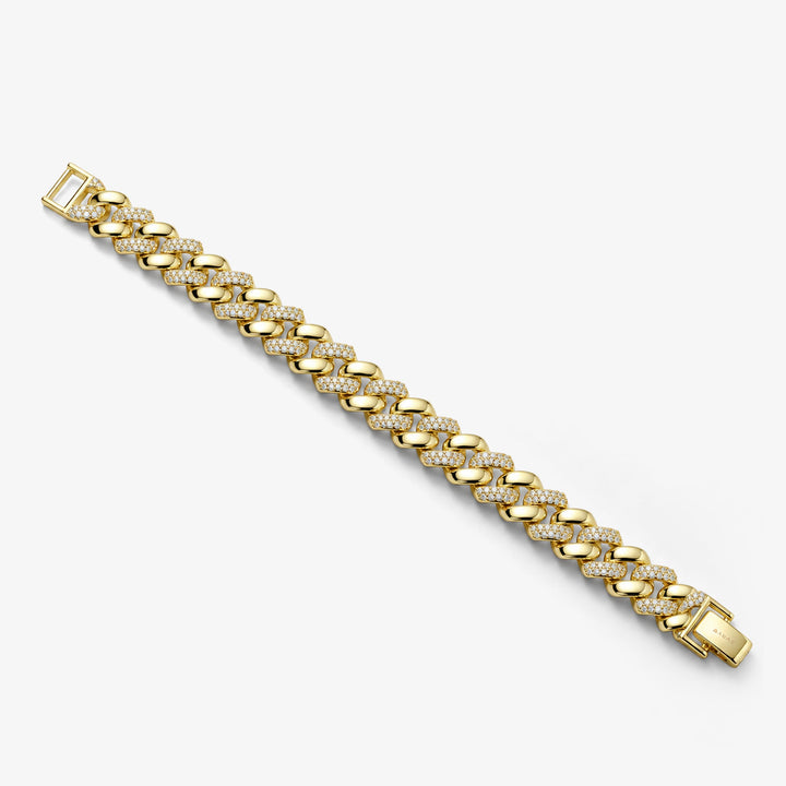 Icy Link Bracelet in 14k Gold-Plated Stainless Steel