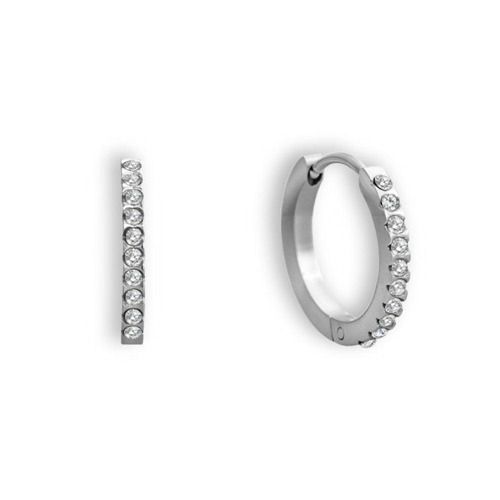 Eternity Crystal Hoop Earrings