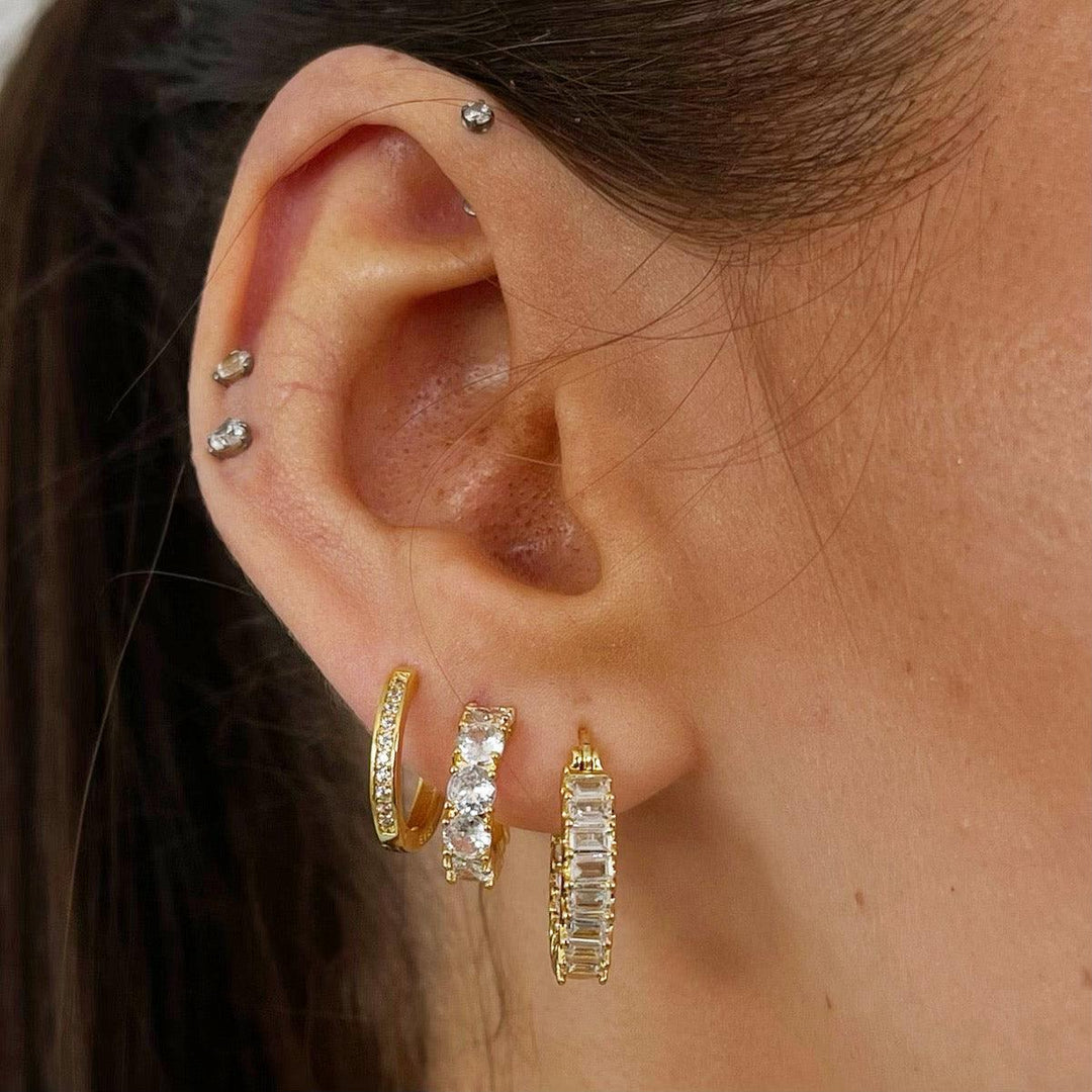 Eternity Crystal Hoop Earrings