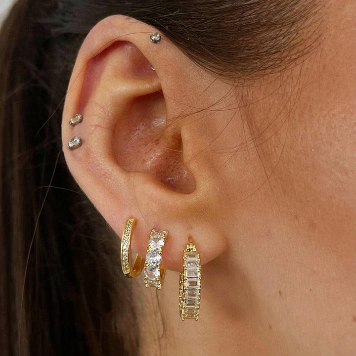 Eternity Crystal Hoop Earrings