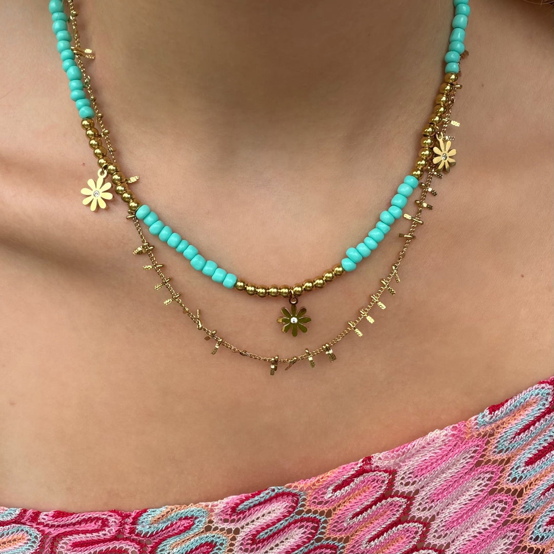 Blue Crush Turquoise Bead Necklace