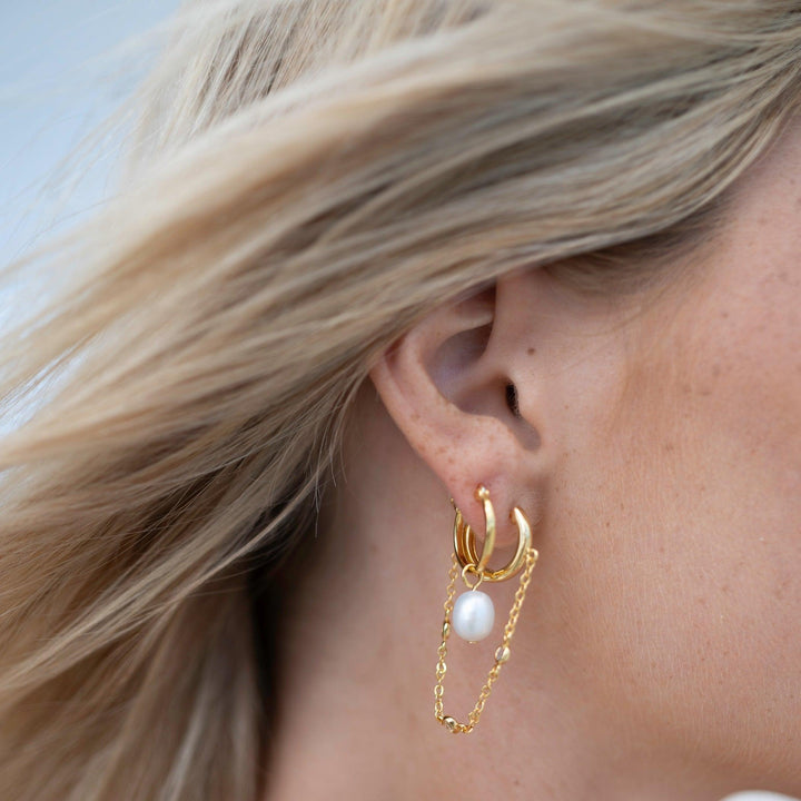Pure Pearl Hoop Earrings