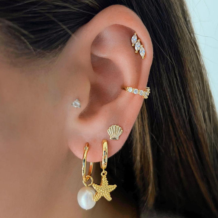 Pure Pearl Hoop Earrings