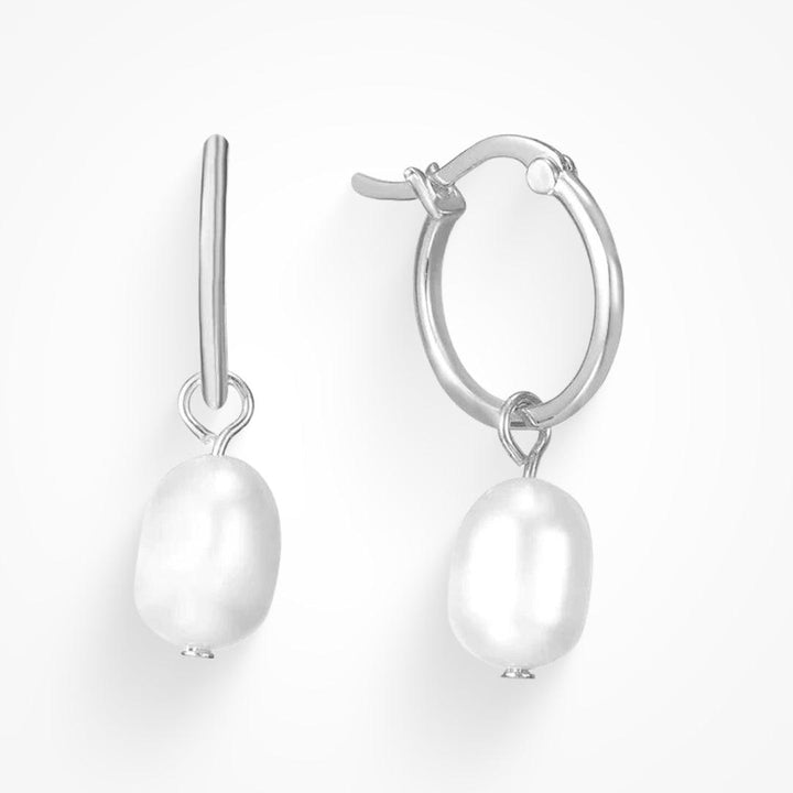 Pure Pearl Hoop Earrings