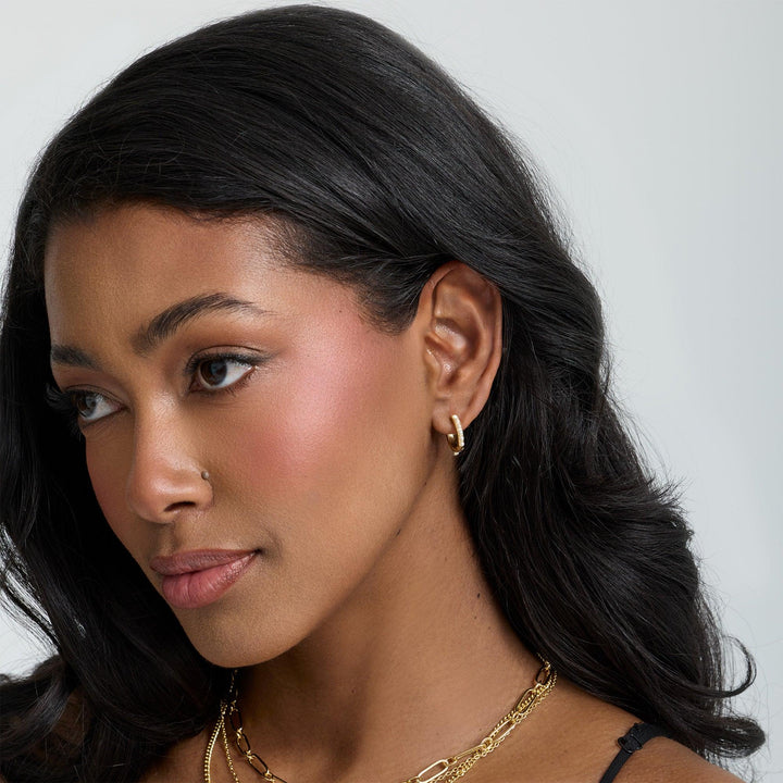 Heavenly Hour Pearl Huggie Earrings