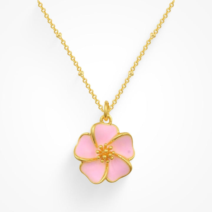 Honolulu Hibiscus Flower Pendant Necklace
