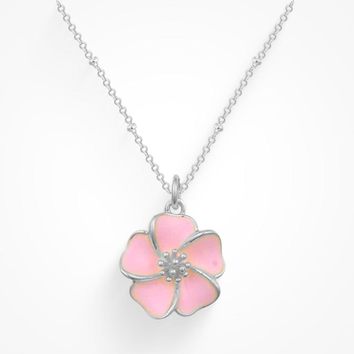 Honolulu Hibiscus Flower Pendant Necklace