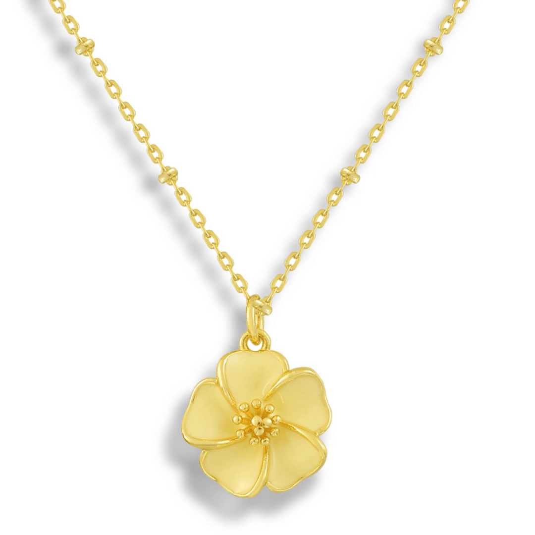 Honolulu Hibiscus Flower Pendant Necklace