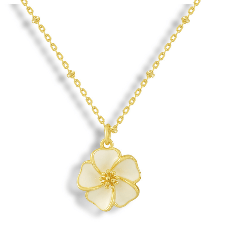 Honolulu Hibiscus Flower Pendant Necklace