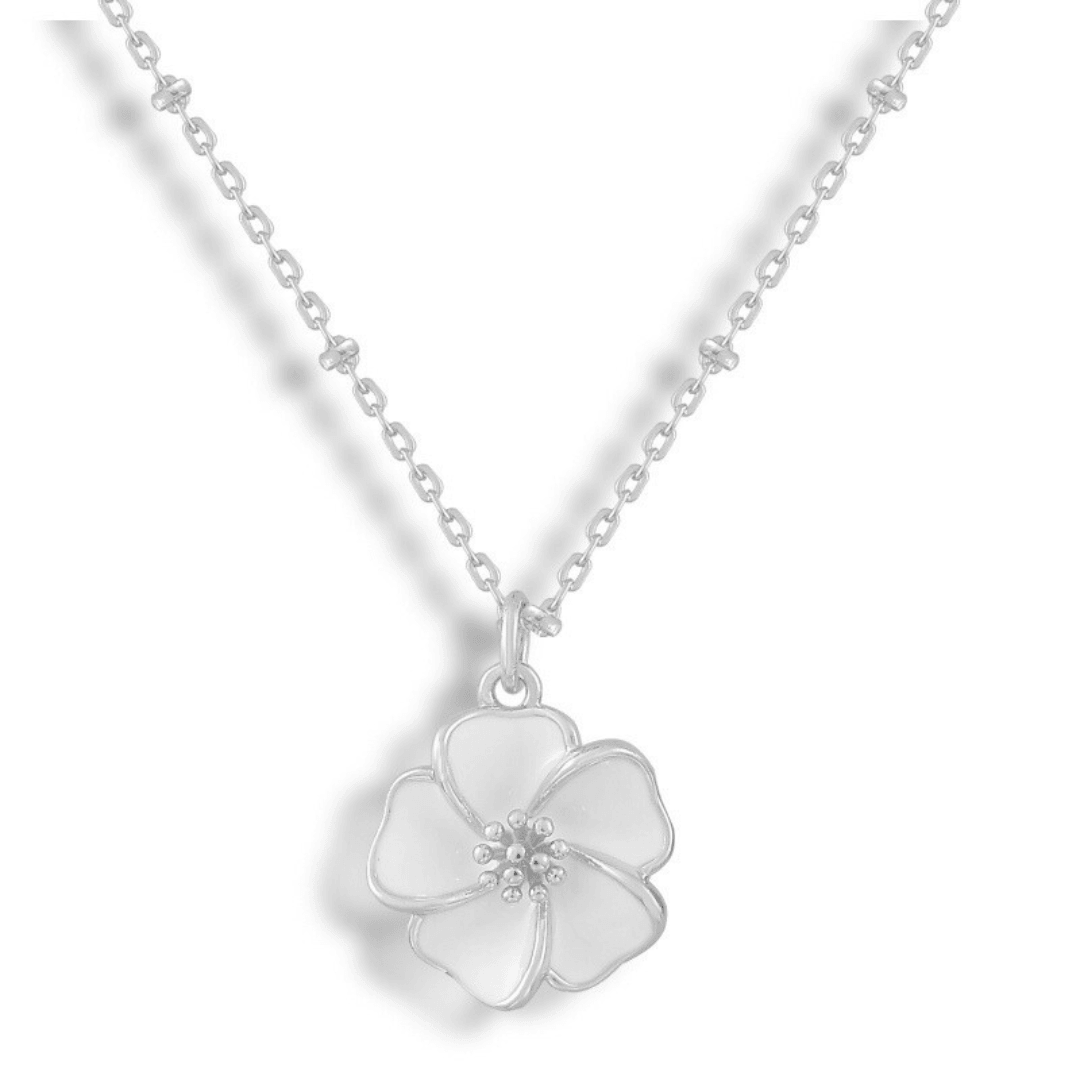 Honolulu Hibiscus Flower Pendant Necklace