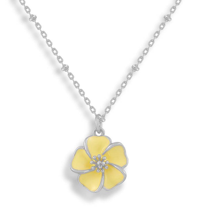 Honolulu Hibiscus Flower Pendant Necklace