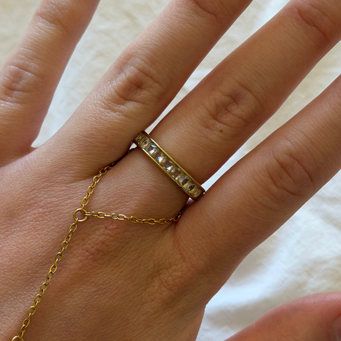 Princess Cubic Zirconia Stacking Ring