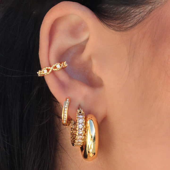 Eternity Crystal Hoop Earrings