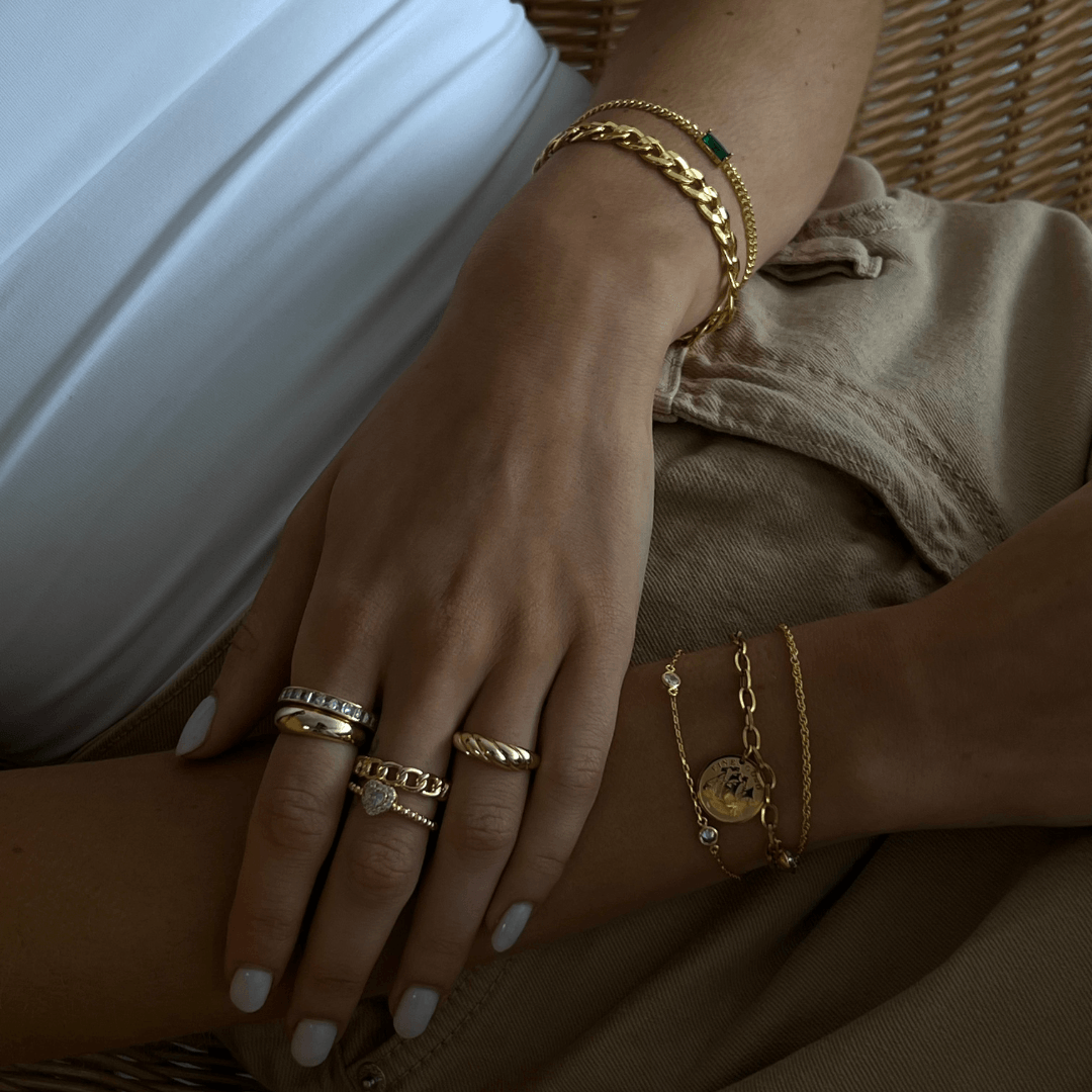 Princess Cubic Zirconia Stacking Ring