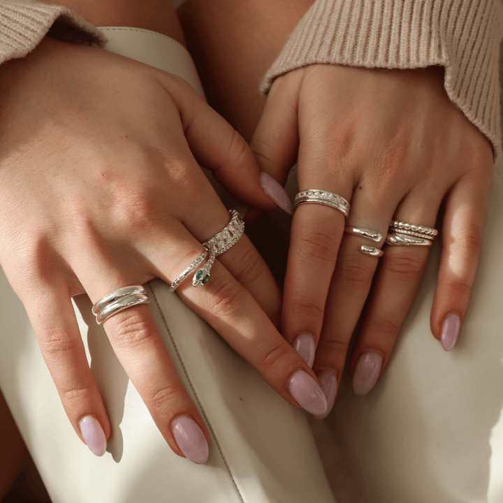 Princess Cubic Zirconia Stacking Ring