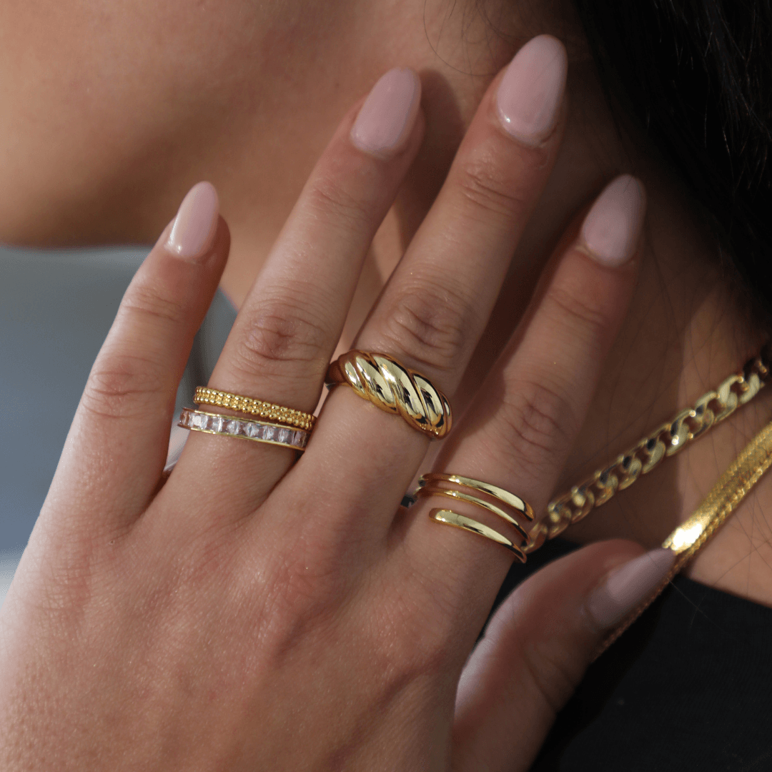 Princess Cubic Zirconia Stacking Ring