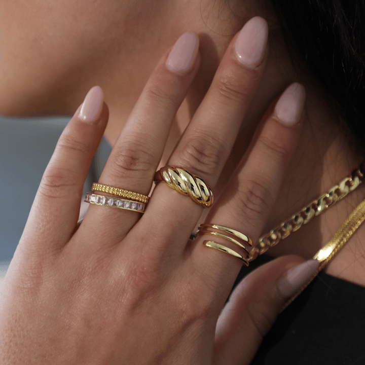 Princess Cubic Zirconia Stacking Ring