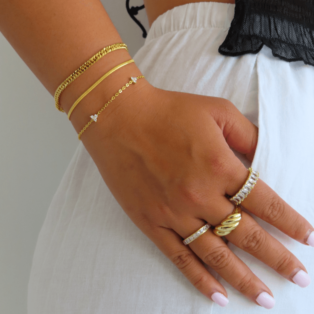 Princess Cubic Zirconia Stacking Ring