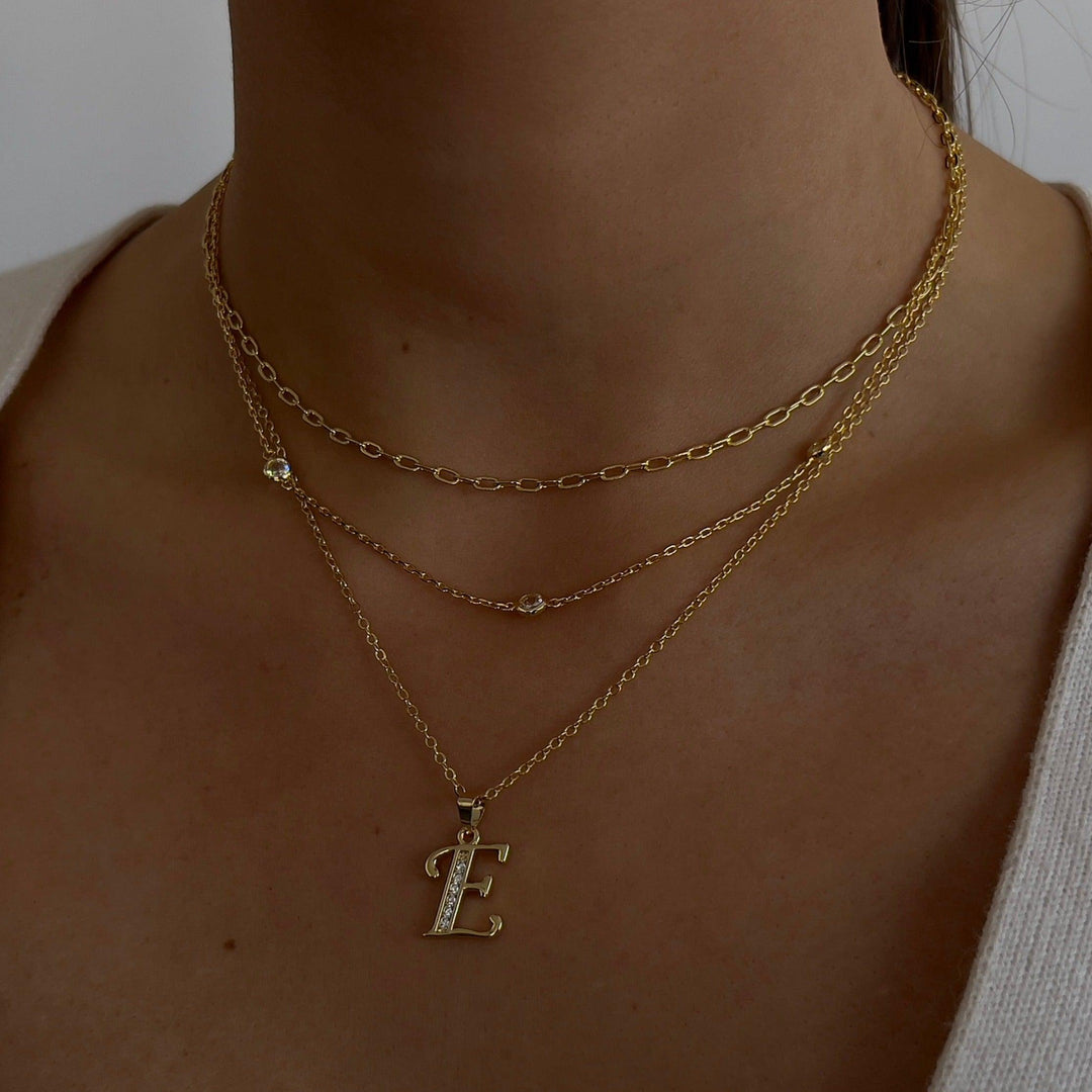Initial Letter Pendant Necklace