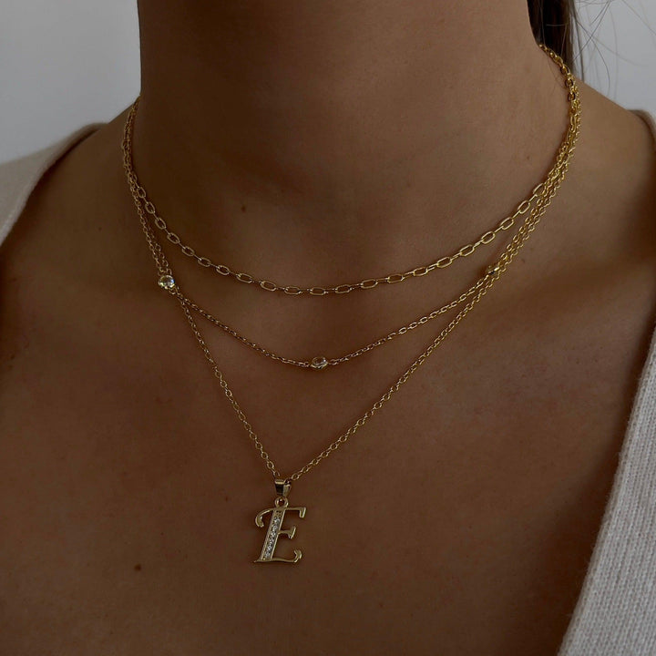 Initial Letter Pendant Necklace