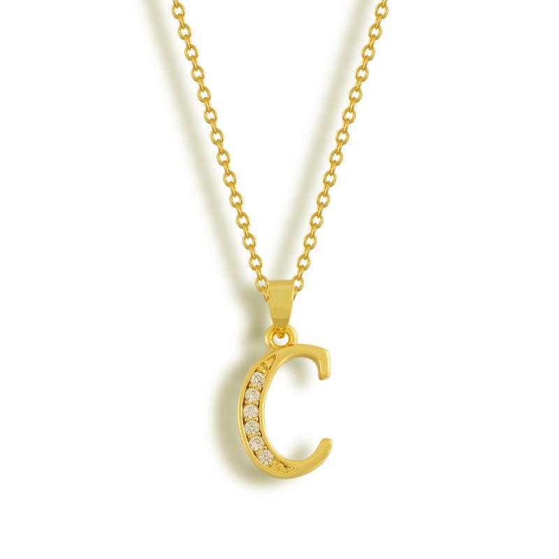 Initial Letter Pendant Necklace