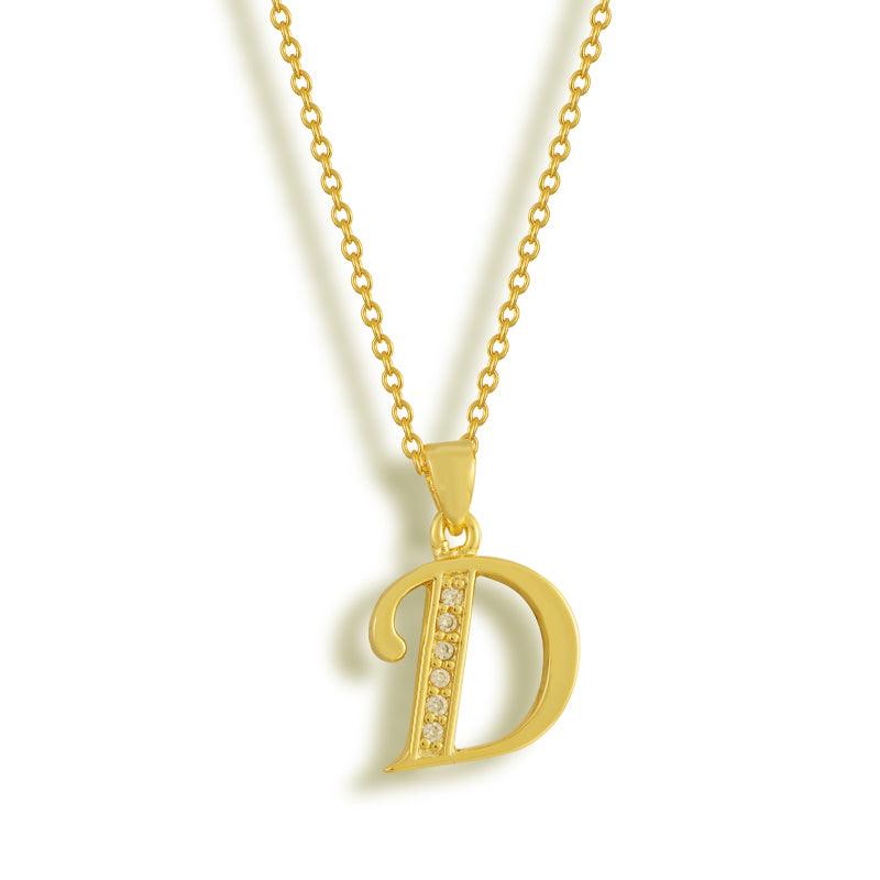 Initial Letter Pendant Necklace