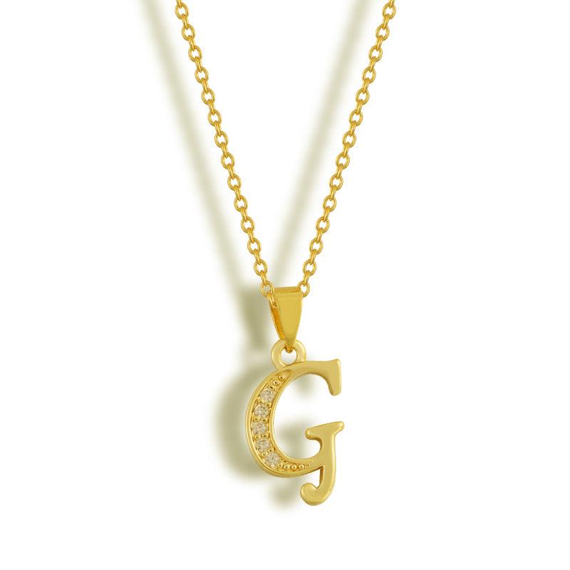 Initial Letter Pendant Necklace