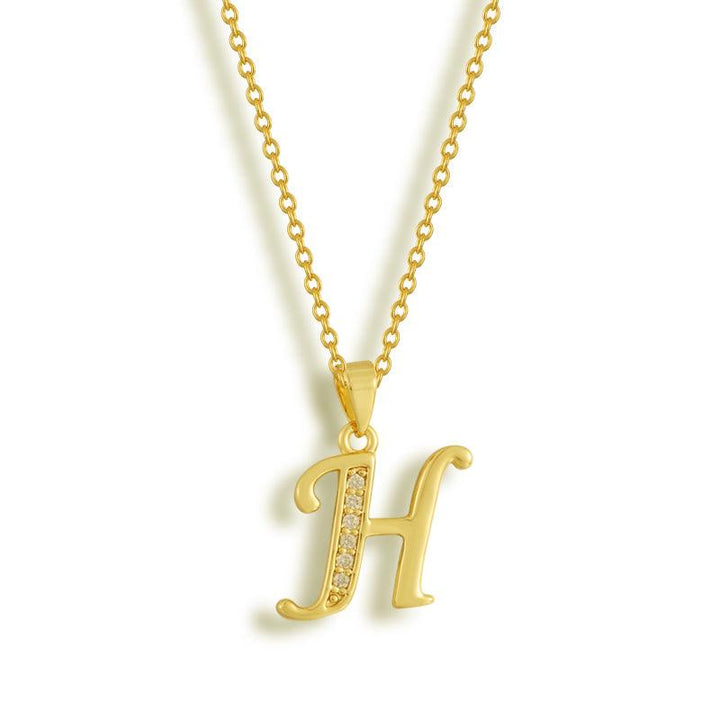 Initial Letter Pendant Necklace