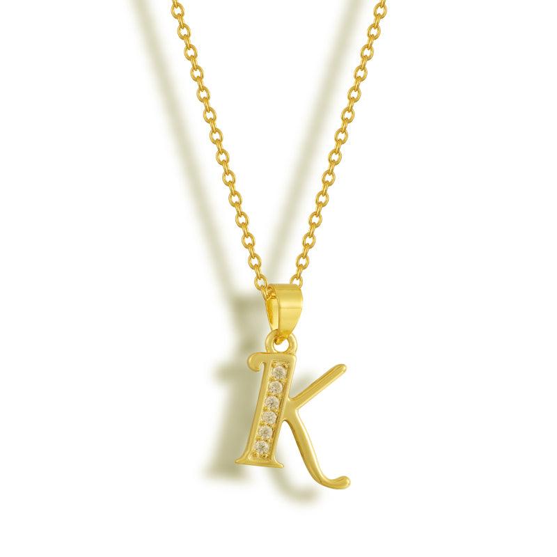 Initial Letter Pendant Necklace
