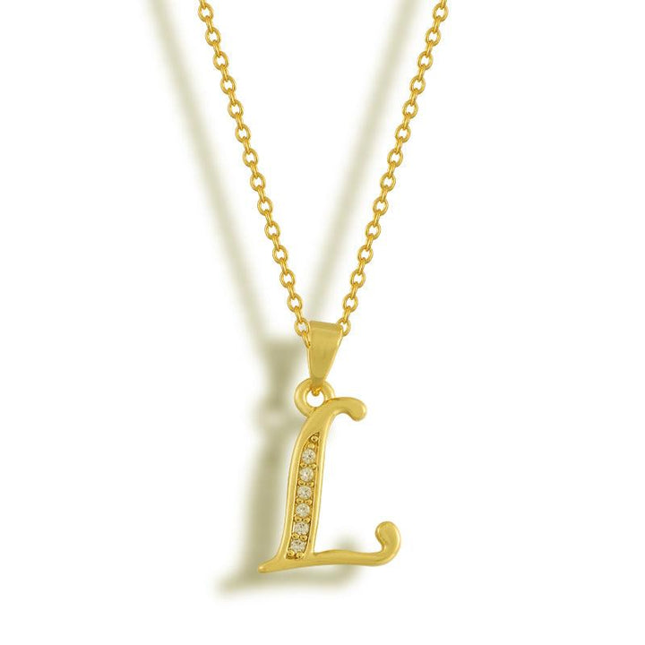 Initial Letter Pendant Necklace