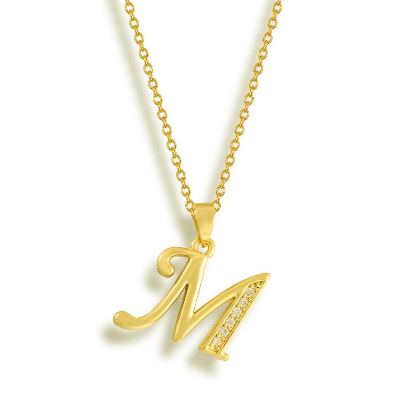 Initial Letter Pendant Necklace