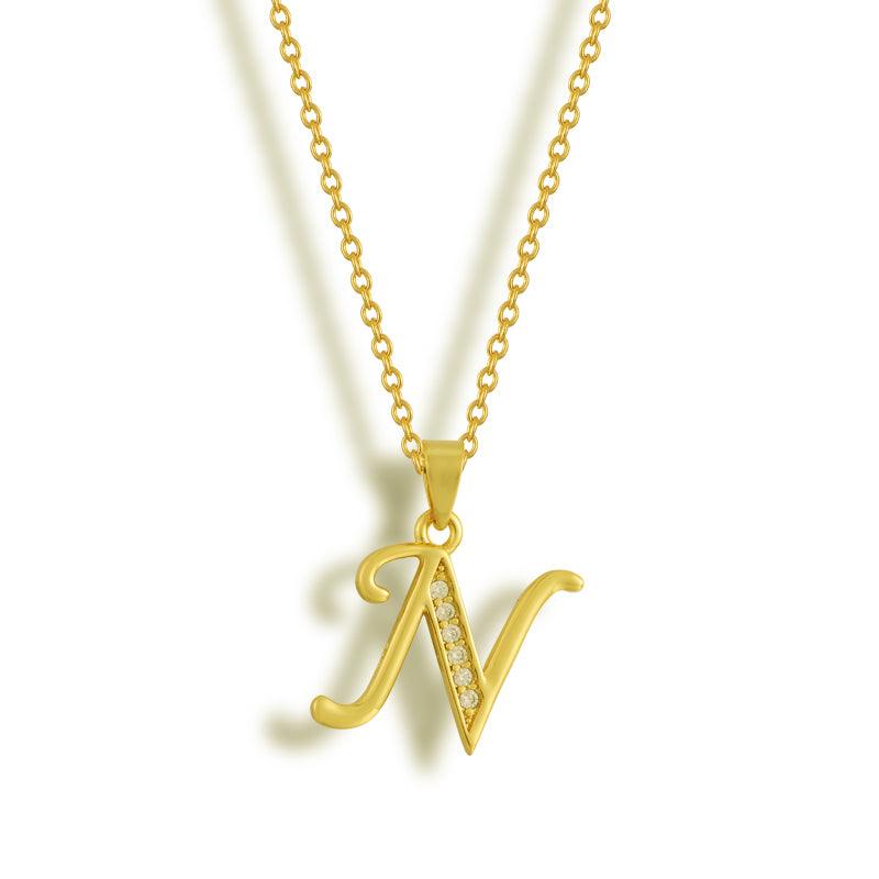 Initial Letter Pendant Necklace