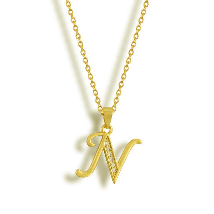 Initial Letter Pendant Necklace