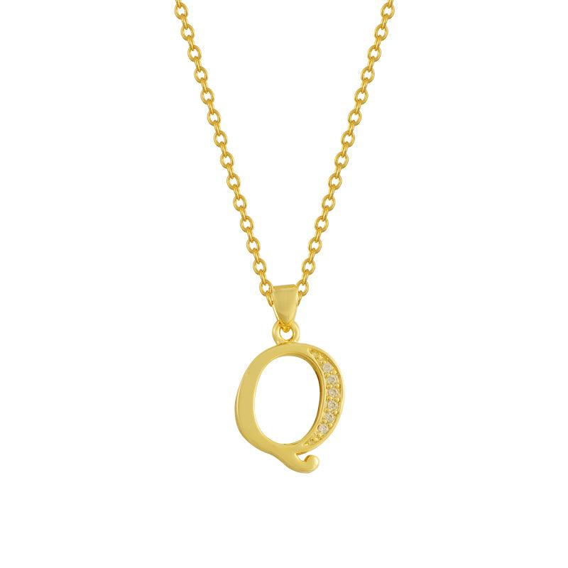 Initial Letter Pendant Necklace