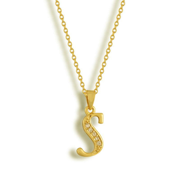 Initial Letter Pendant Necklace