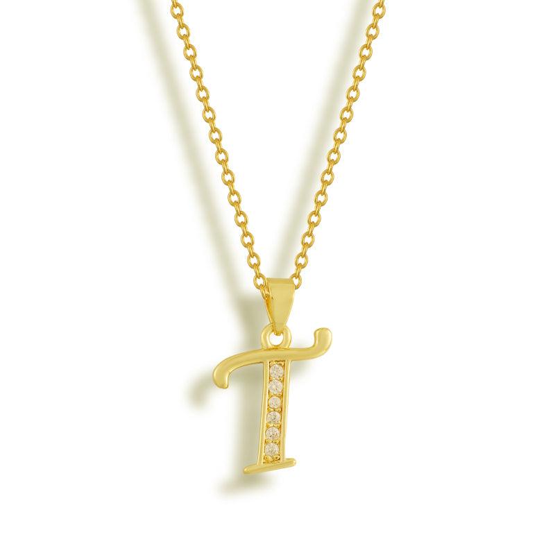 Initial Letter Pendant Necklace