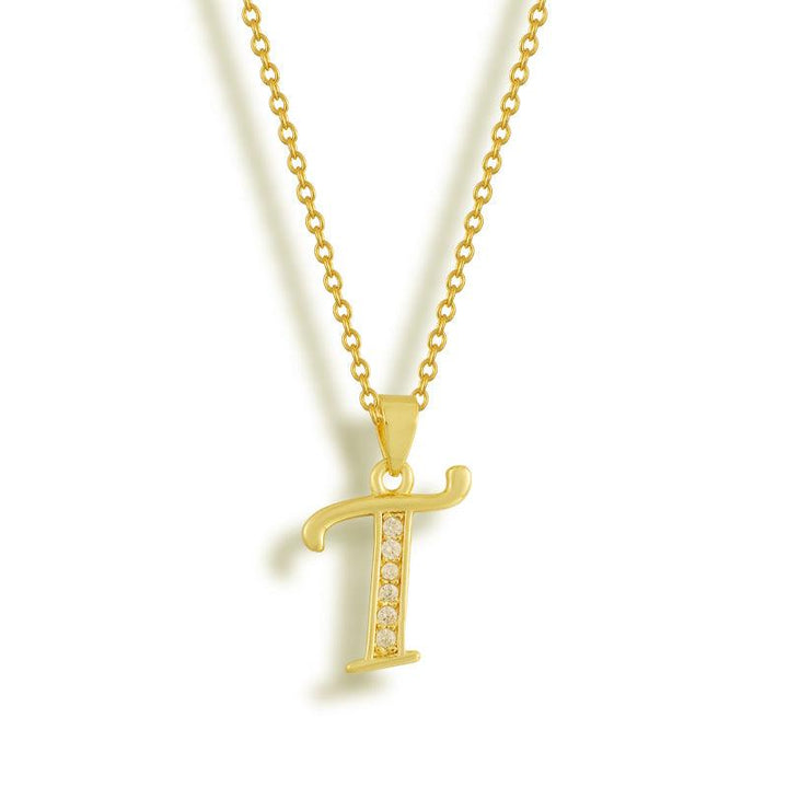 Initial Letter Pendant Necklace