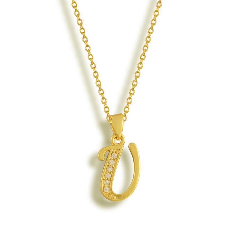 Initial Letter Pendant Necklace