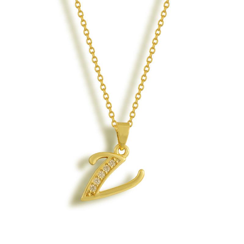 Initial Letter Pendant Necklace