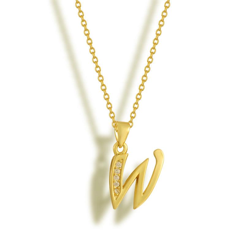 Initial Letter Pendant Necklace