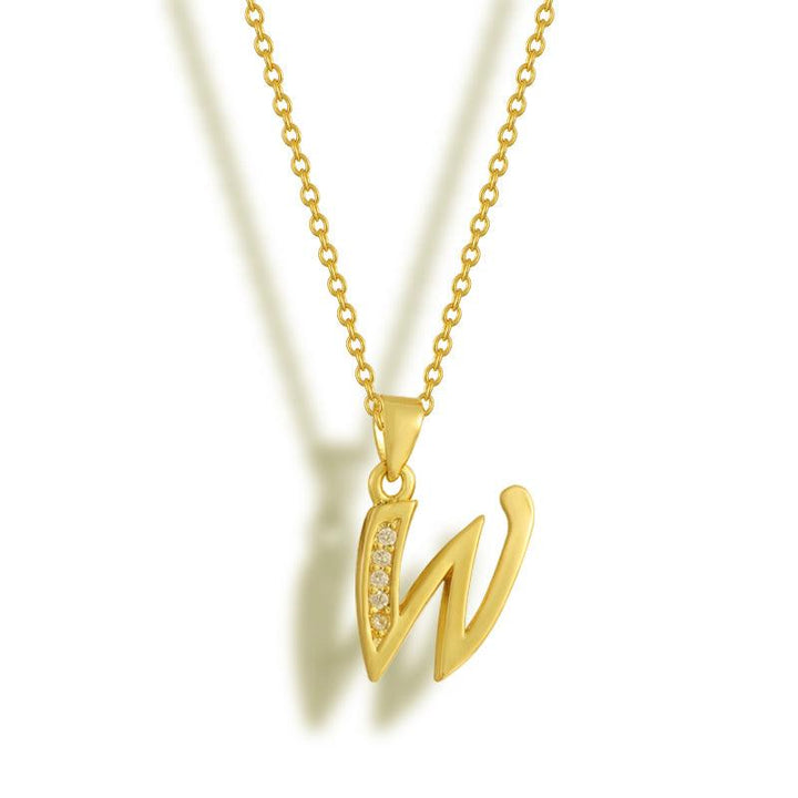 Initial Letter Pendant Necklace