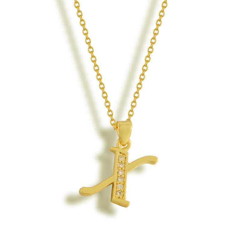 Initial Letter Pendant Necklace
